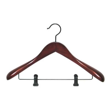 Proman Proman TRD8838 Taurus Suit Hanger with Clips Mahogany - 12 hangers TRD8838